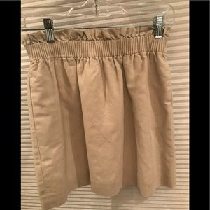 J. Crew beige Ruffle skirt